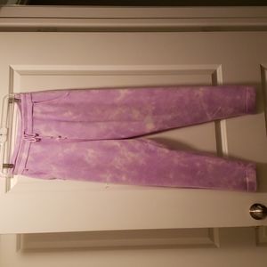 Kujten 100% cashmere set Light Purple Tie & Dye